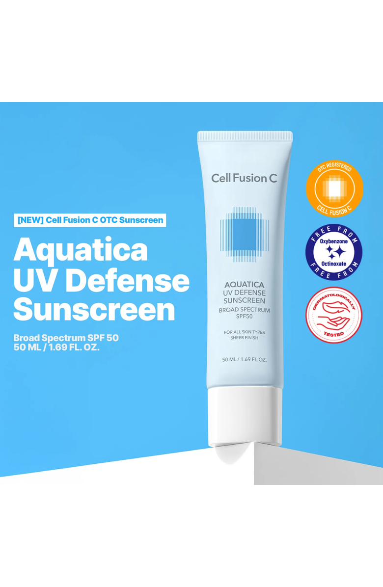 Cell Fusion C Aquatica UV Defense Face Sunscreen, Alternate, color, Light Blue