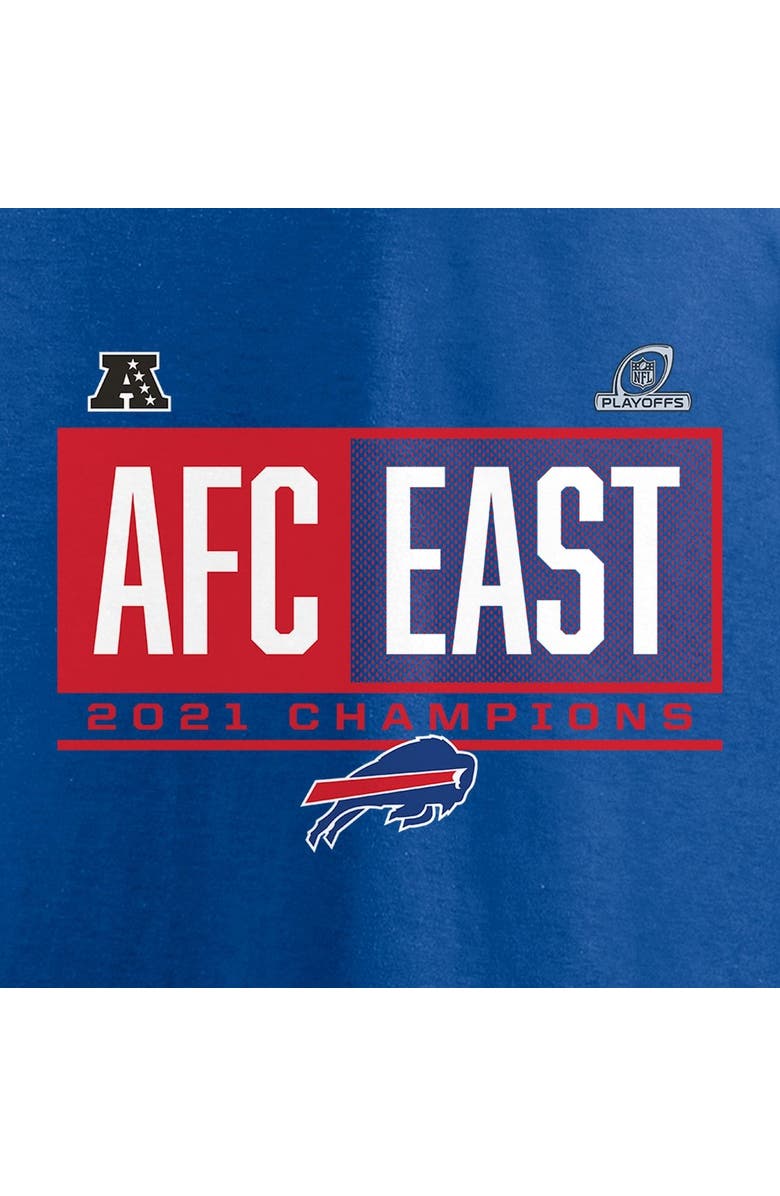 FANATICS Men's Fanatics Branded Royal Buffalo Bills 2021 AFC East Division Champions Blocked Favorite T-Shirt, Alternate, color, 