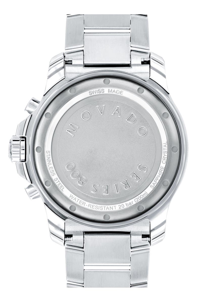 Movado Series 800 Chronograph Bracelet Watch, 42mm, Alternate, color, Green