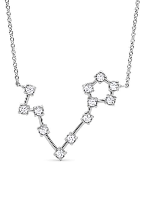 Pisces Constellation Lab Created Diamond Necklace