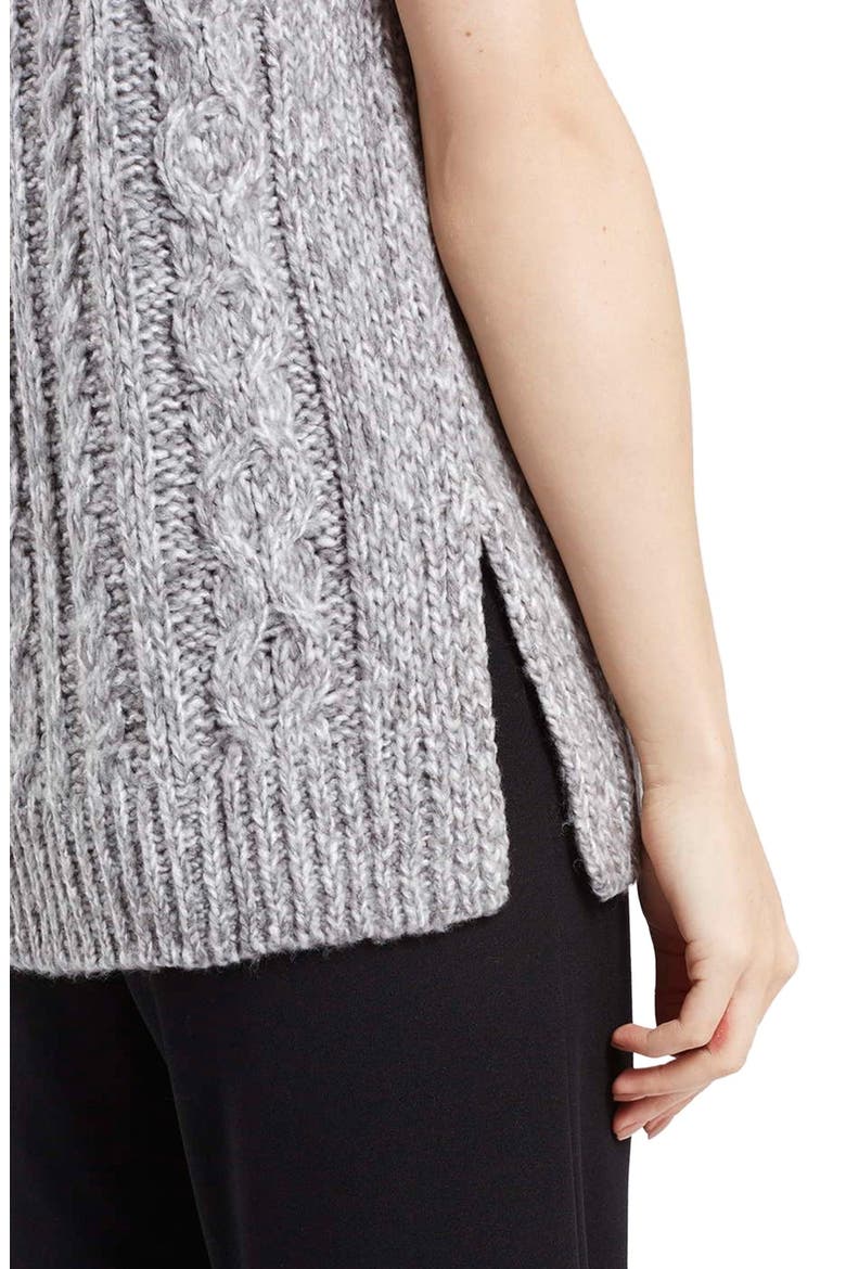 Cable Knit Tabard Sweater, Alternate, color, LIGHT GREY