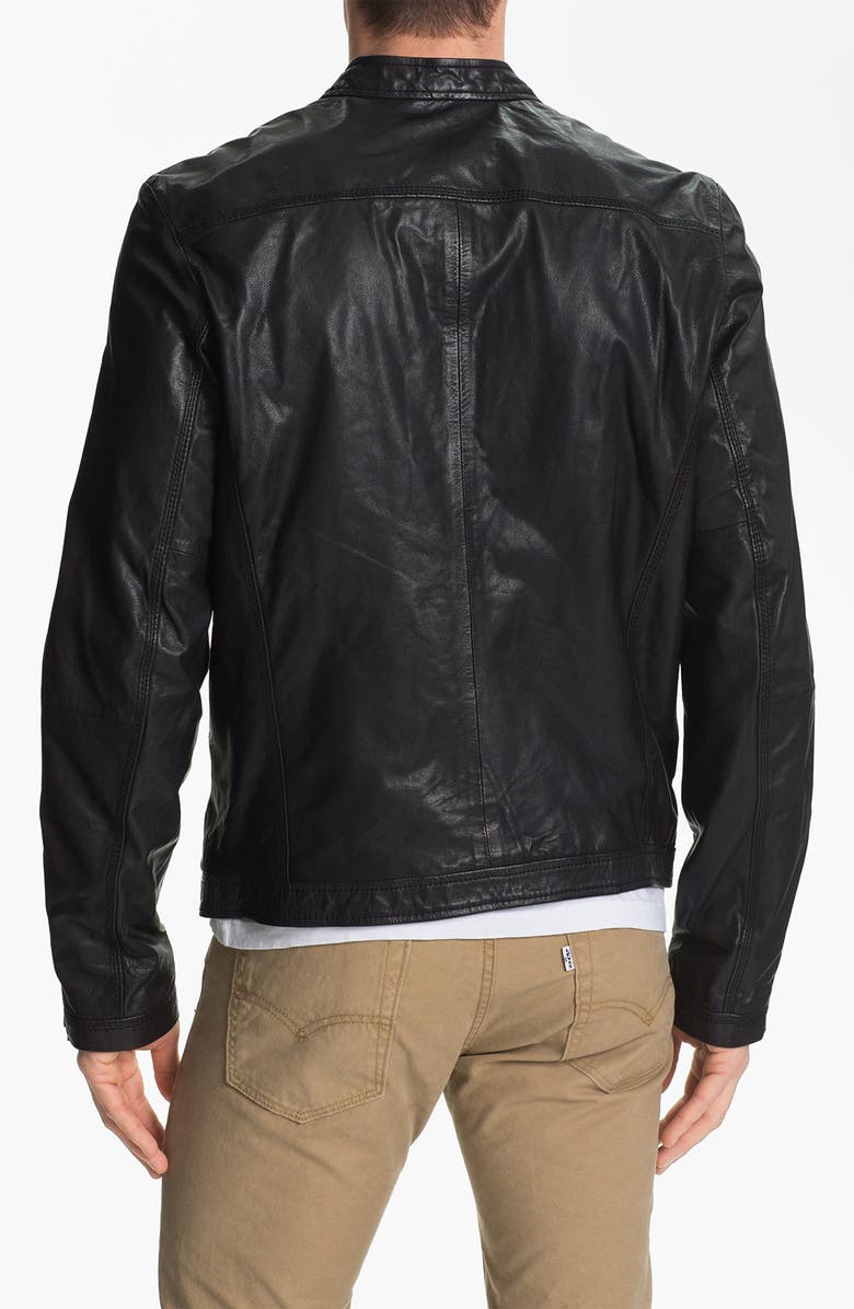 DIESEL<sup>®</sup> 'Lagnum' Leather Racing Jacket, Alternate, color, 