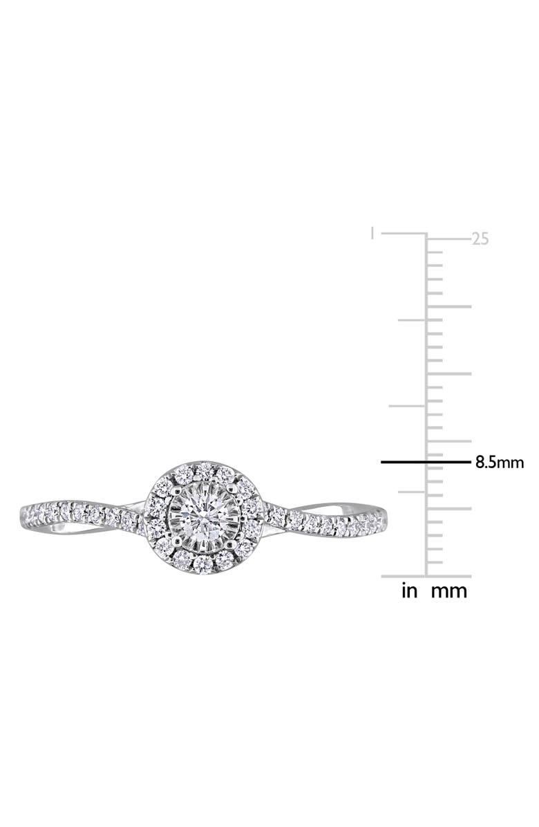 Julianna B. 1/4 ctw Lab-Grown Diamond Halo Ring 18k, Alternate, color,