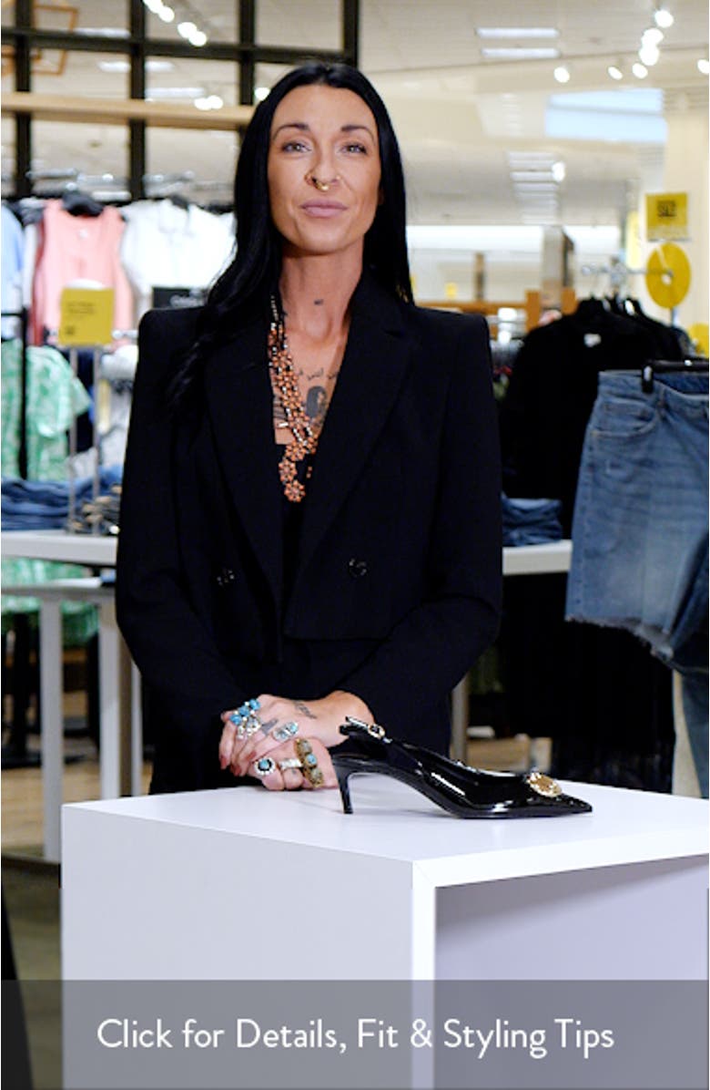 Pointed Toe Kitten Heel Slingback Pump, sales video thumbnail