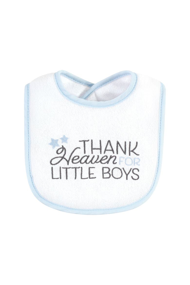 Absorbent Fiber Filled 3-Pack Bib Collection, Alternate, color, Thank Heaven Blue Stars