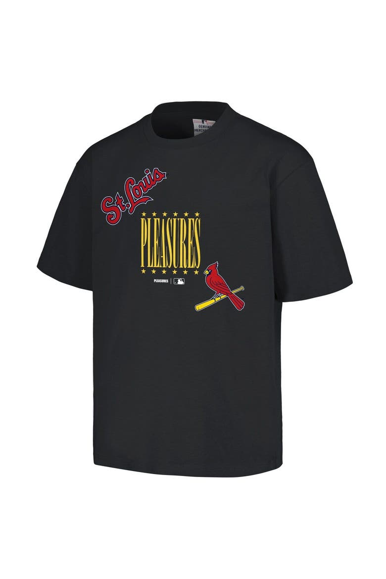 Men's PLEASURES  Black St. Louis Cardinals Repurpose T-Shirt, Alternate, color, Black
