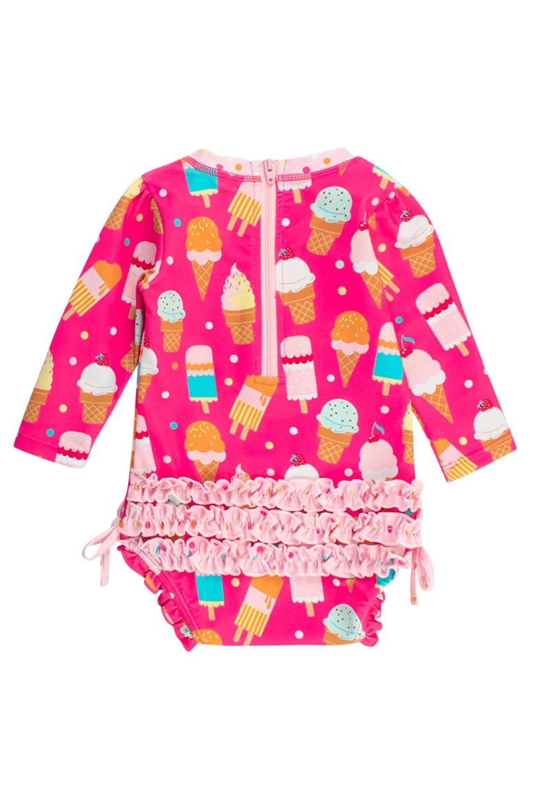 Long Sleeve UPF50 One Piece Rash Guard, Alternate, color, Sweet Scoops