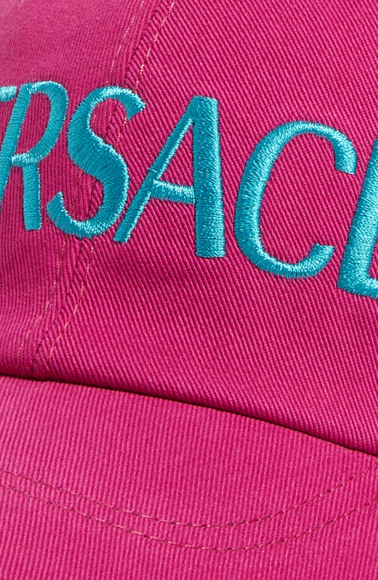 Versace Embroidered Logo Baseball Hat, Alternate, color, 