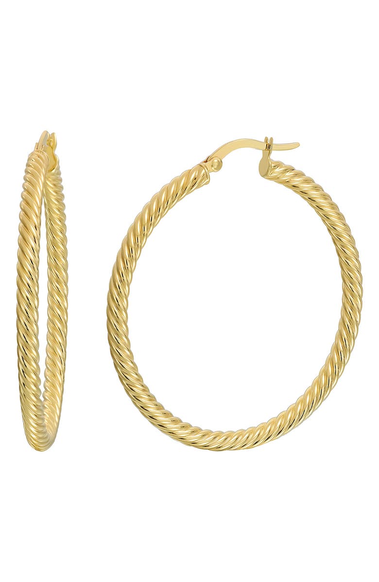 Bony Levy 14K Gold Twisted Hoop Earrings, Main, color, 14K Yellow Gold