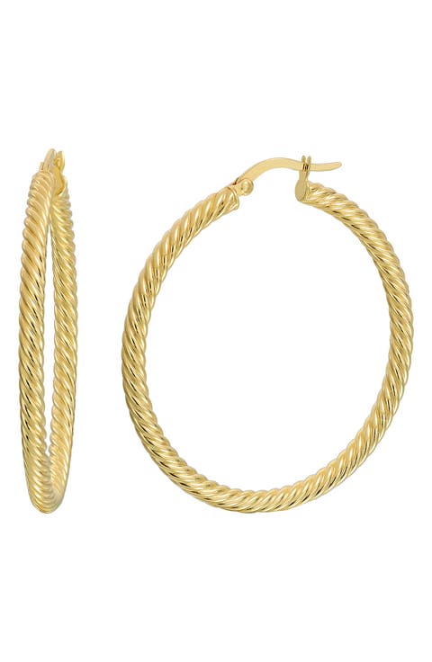 14K Gold Twisted Hoop Earrings (Nordstrom Exclusive)