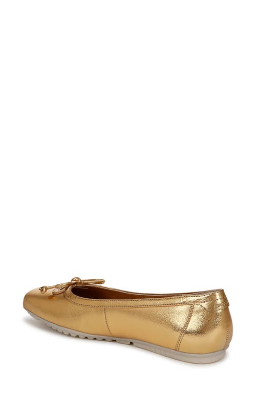 Franco Sarto Imara Square Toe Ballet Flat In Gold