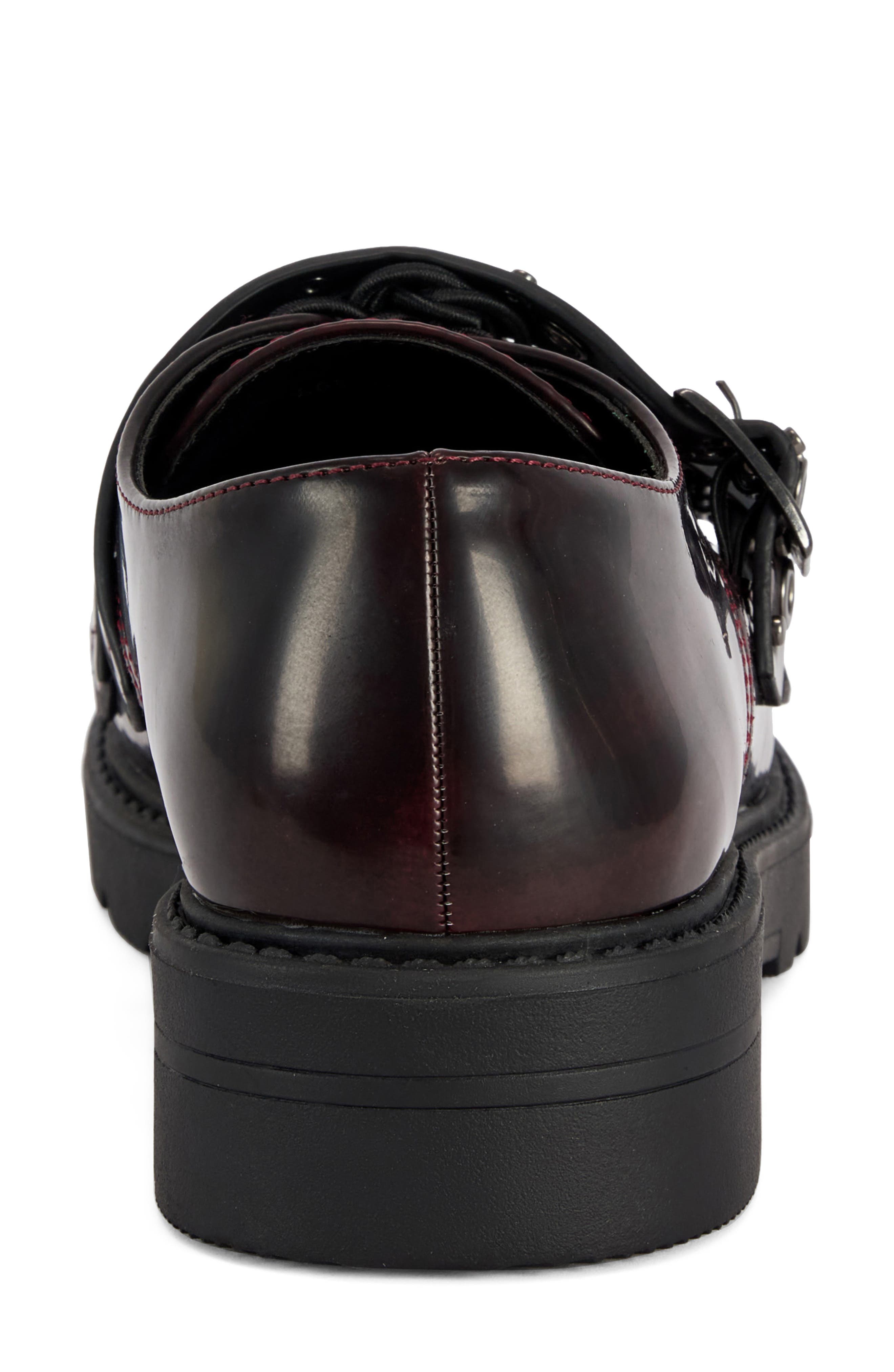 Lox Studded Faux Leather Loafer, Alternate, color, MERLOT