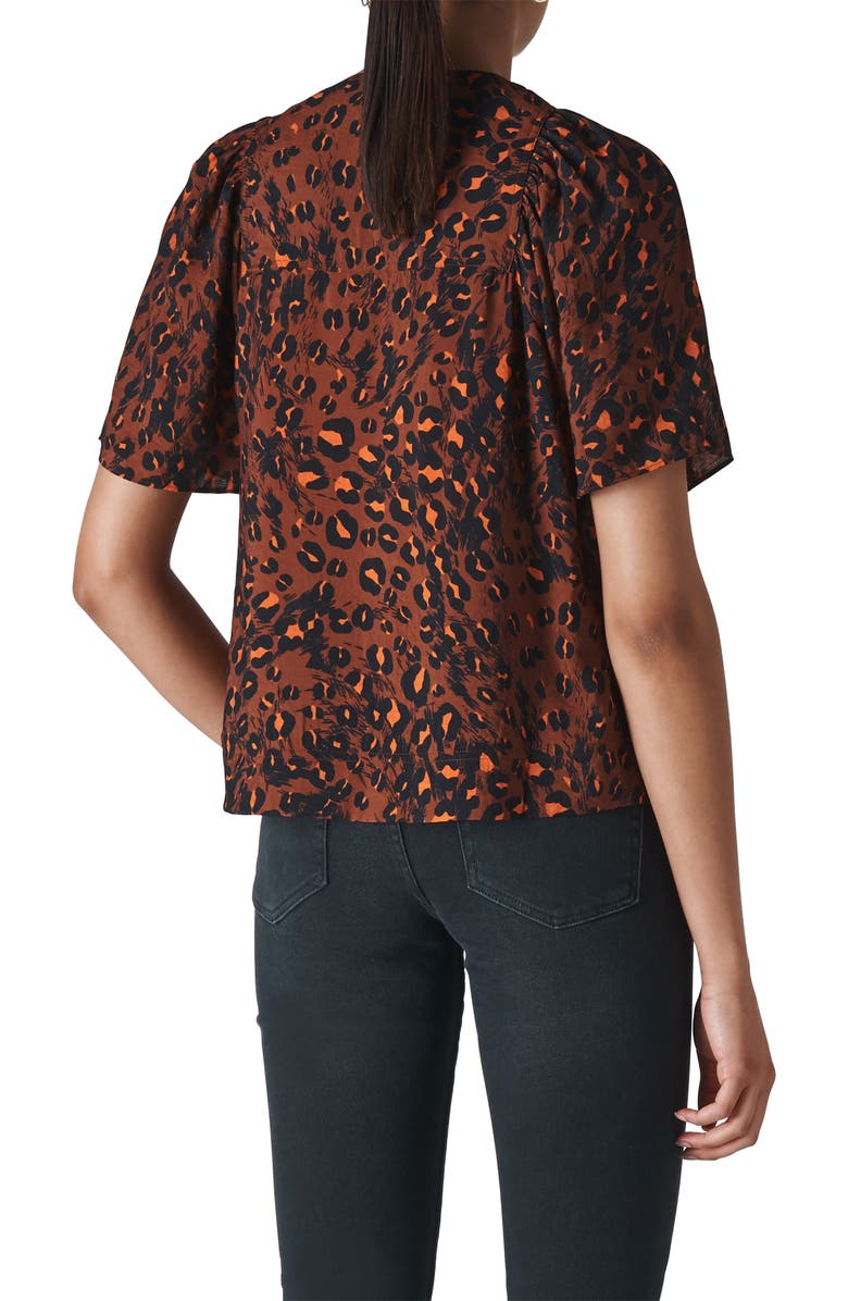 Whistles Charlee Brushed Leopard Print Top, Alternate, color,