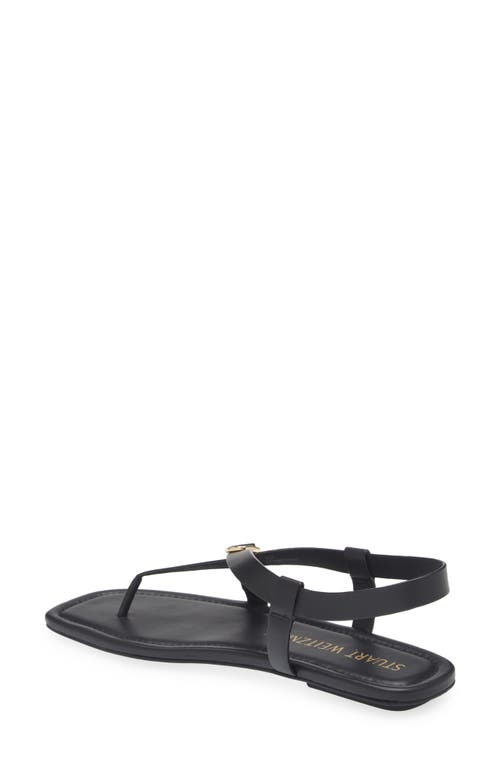 Stuart Weitzman Benni Slingback Flat Sandal In Black