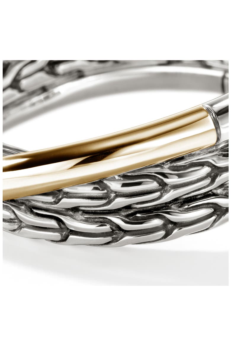 JH Essential Crossover Ring, Gold, Sterling Silver, Alternate, color, SILVER/GOLD