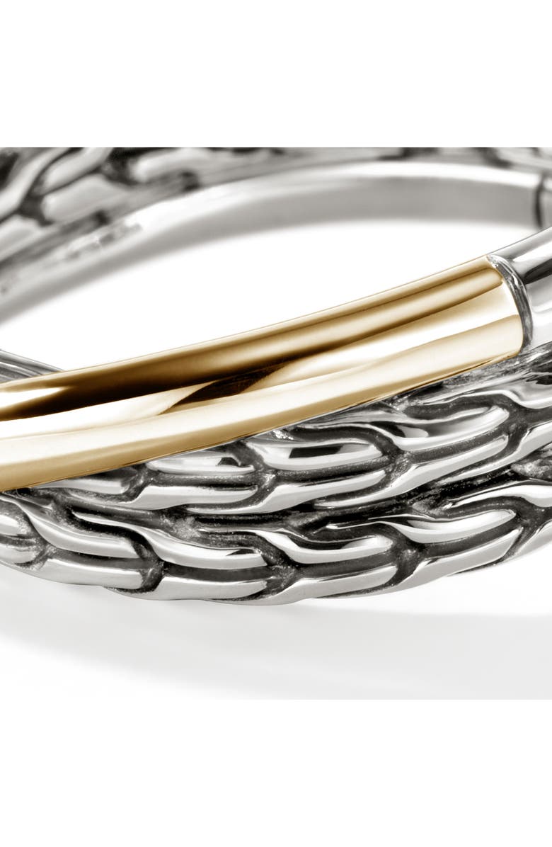John Hardy JH Essential Crossover Ring, Gold, Sterling Silver, Alternate, color, Silver/Gold