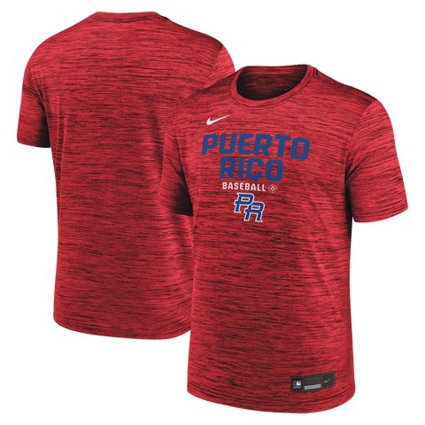 Men's Nike  Red Puerto Rico Baseball 2026 World Baseball Classic Velocity Dri-FIT T-Shirt