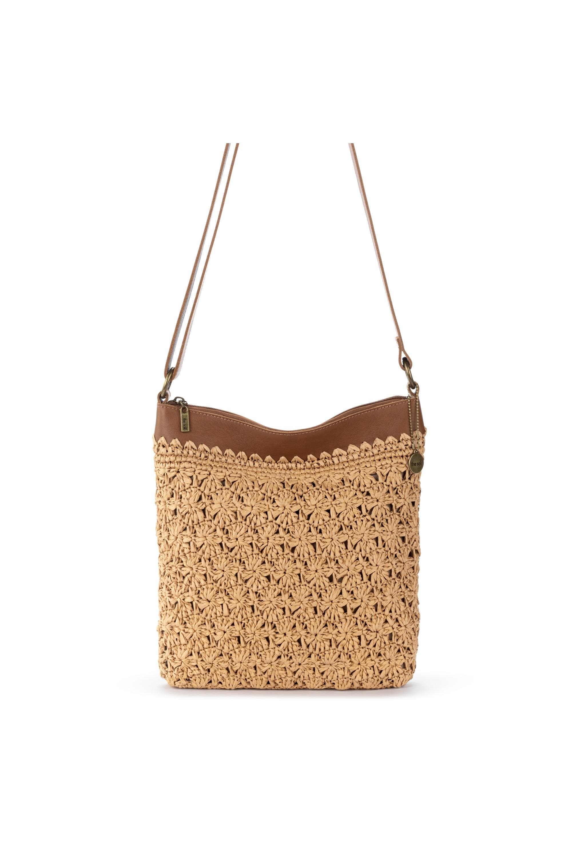 Lucia Crossbody Leather Bag, Alternate, color, Natural Primrose Straw