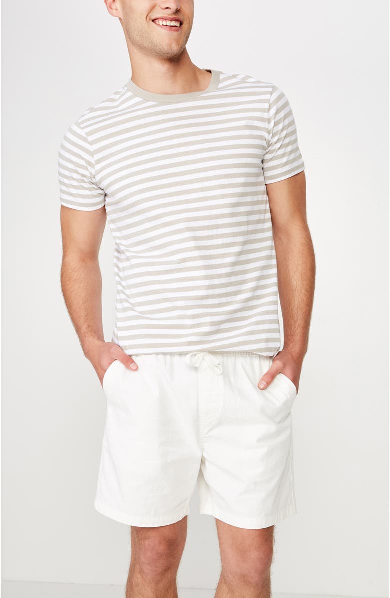 Cotton On Men's Easy Short, Alternate, color, White Texture