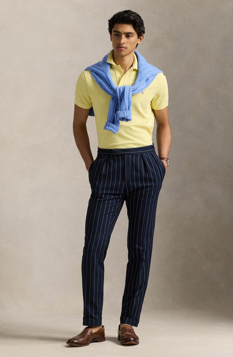 Polo Ralph Lauren Classic Fit Solid Yellow Cotton Piqué Polo, Alternate, color, 