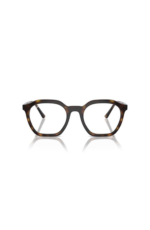 Ray Ban Ray-ban 50mm Irregular Optical Glasses In Brown