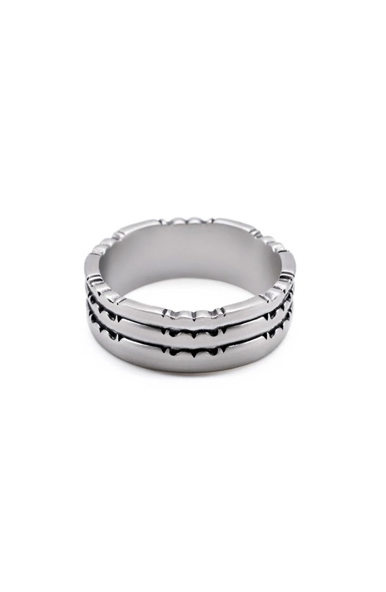 Serge DeNimes Silver Armor Ring, Alternate, color,