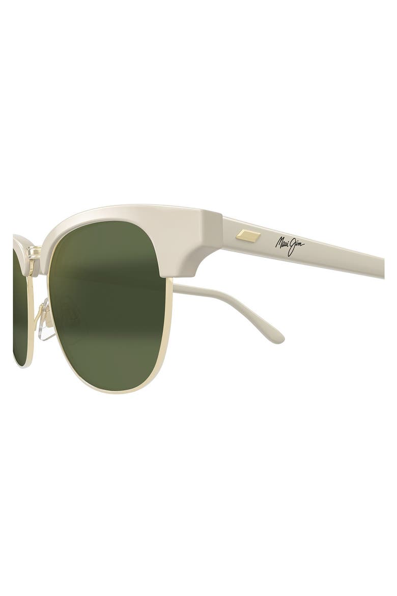 Holomua 52mm Polarized Wraparound Sunglasses, Alternate, color, WHITE
