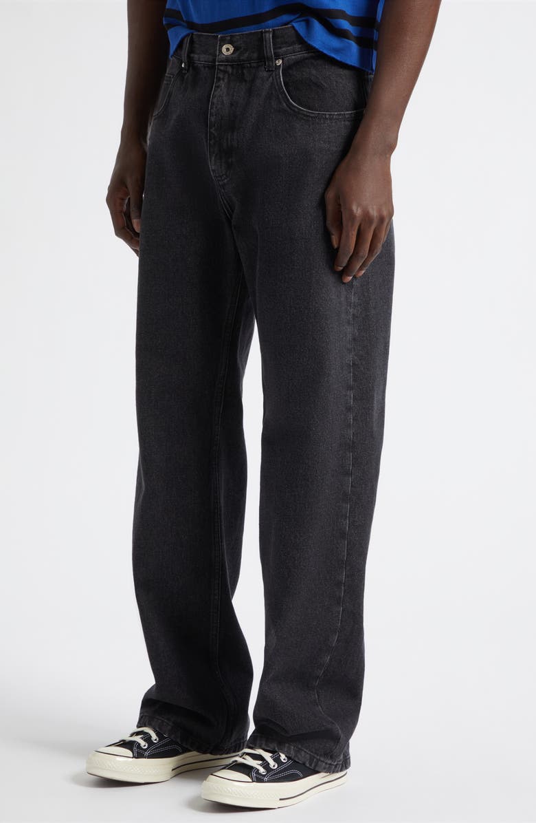 Second Layer Big Papi Relaxed Straight Leg Jeans, Alternate, color, Black Stone Wash