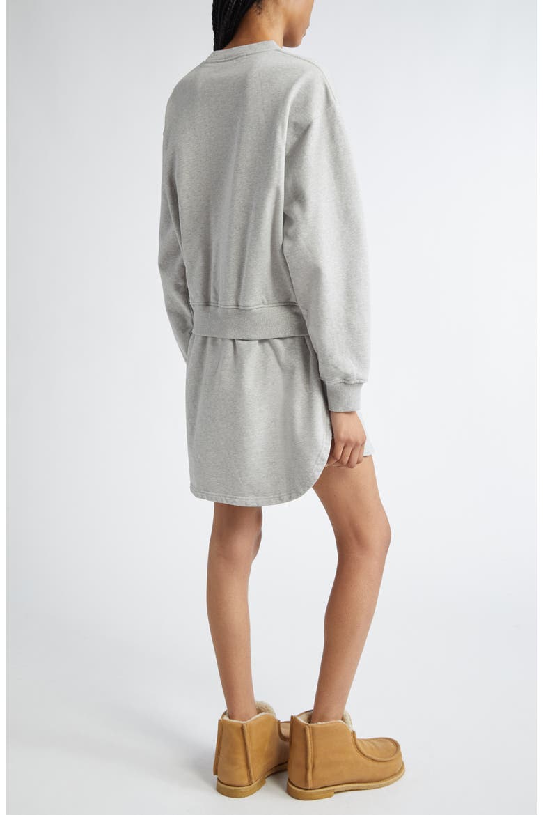 Layered Cotton Sweatshirt Dress, Alternate, color, LIGHT GREY MELANGE