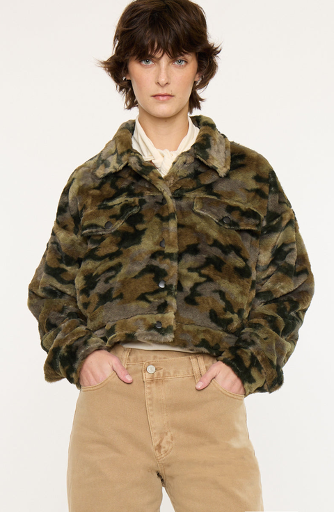 Jax Faux Fur Camo Jacket