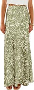 MARSY Print Slip Maxi Skirt