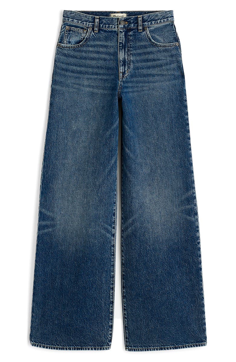 Madewell High Waist Superwide Leg Jeans, Alternate, color, Concho Wash