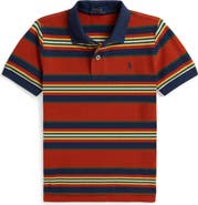 Polo Ralph Lauren Kids' Stripe Cotton Mesh Polo