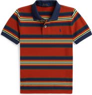 Polo Ralph Lauren Kids' Stripe Cotton Mesh Polo