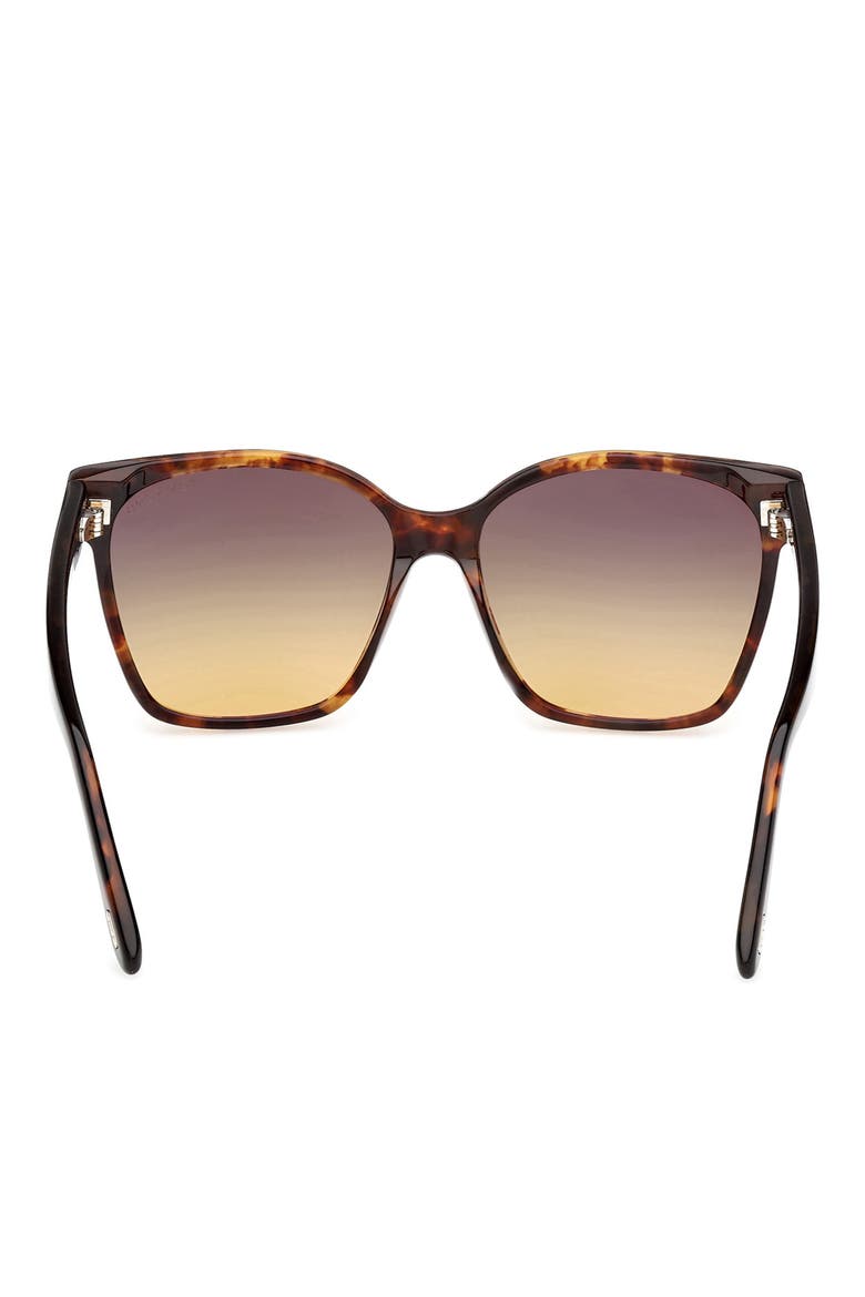 Iris 56mm Gradient Butterfly Sunglasses, Alternate, color, CRACKLED HAVANA / SMOKE LENS