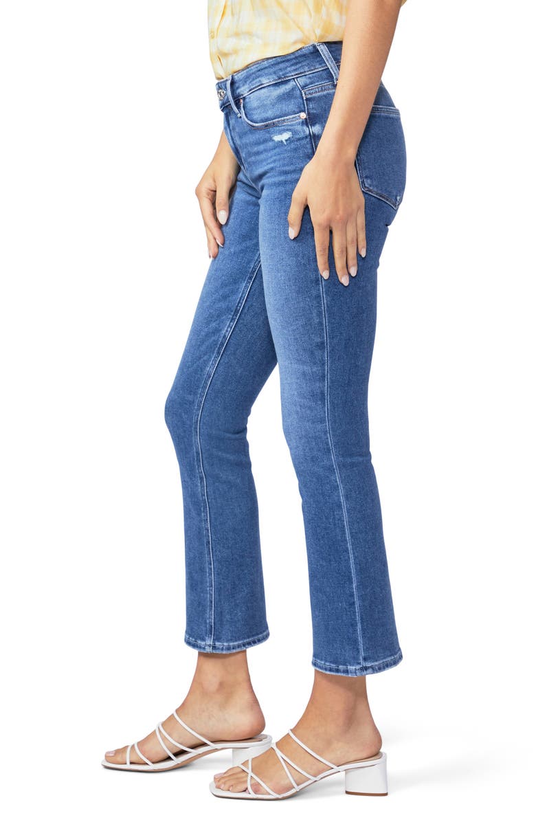 PAIGE Shelby Low Rise Crop Flare Jeans, Alternate, color, Edelyn Distressed
