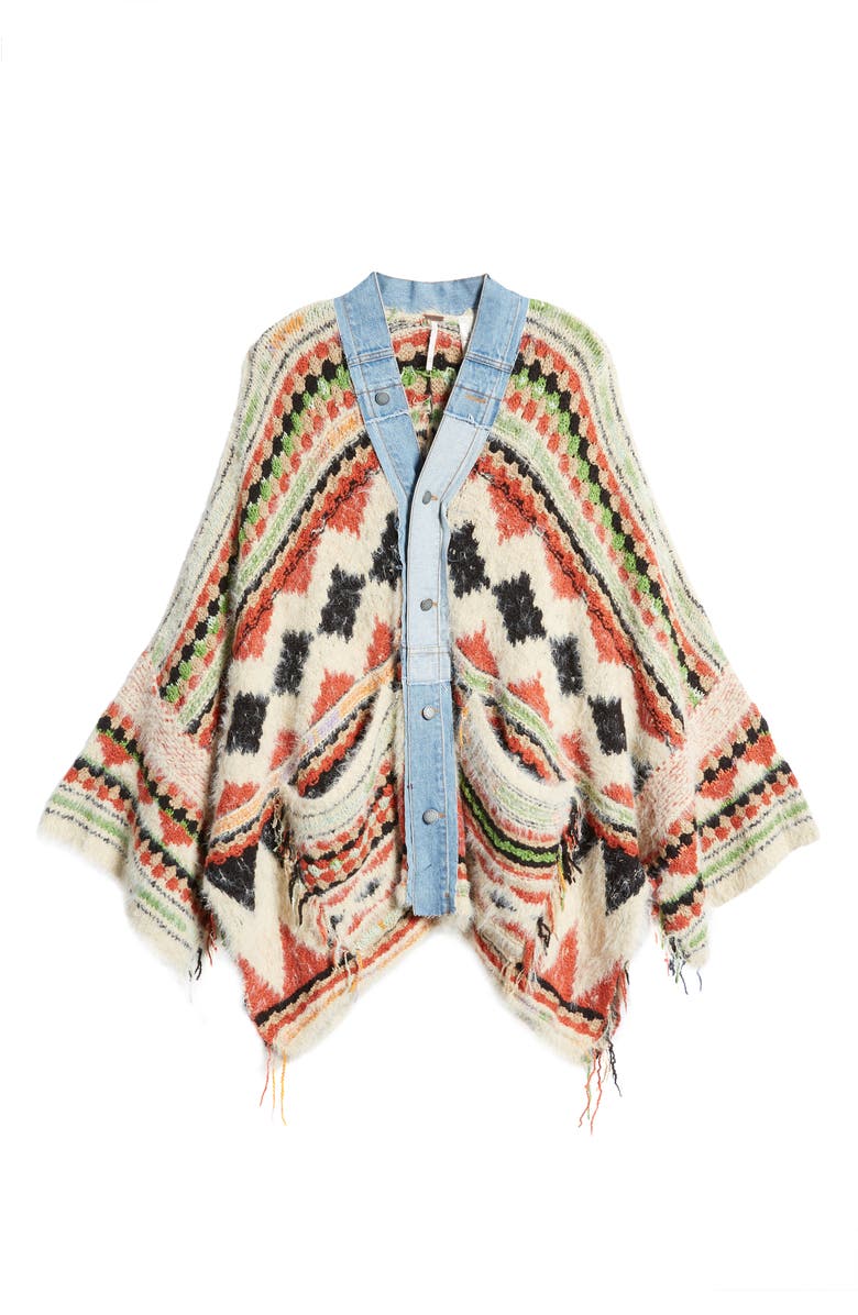 Free People Running Wild Poncho, Alternate, color, 