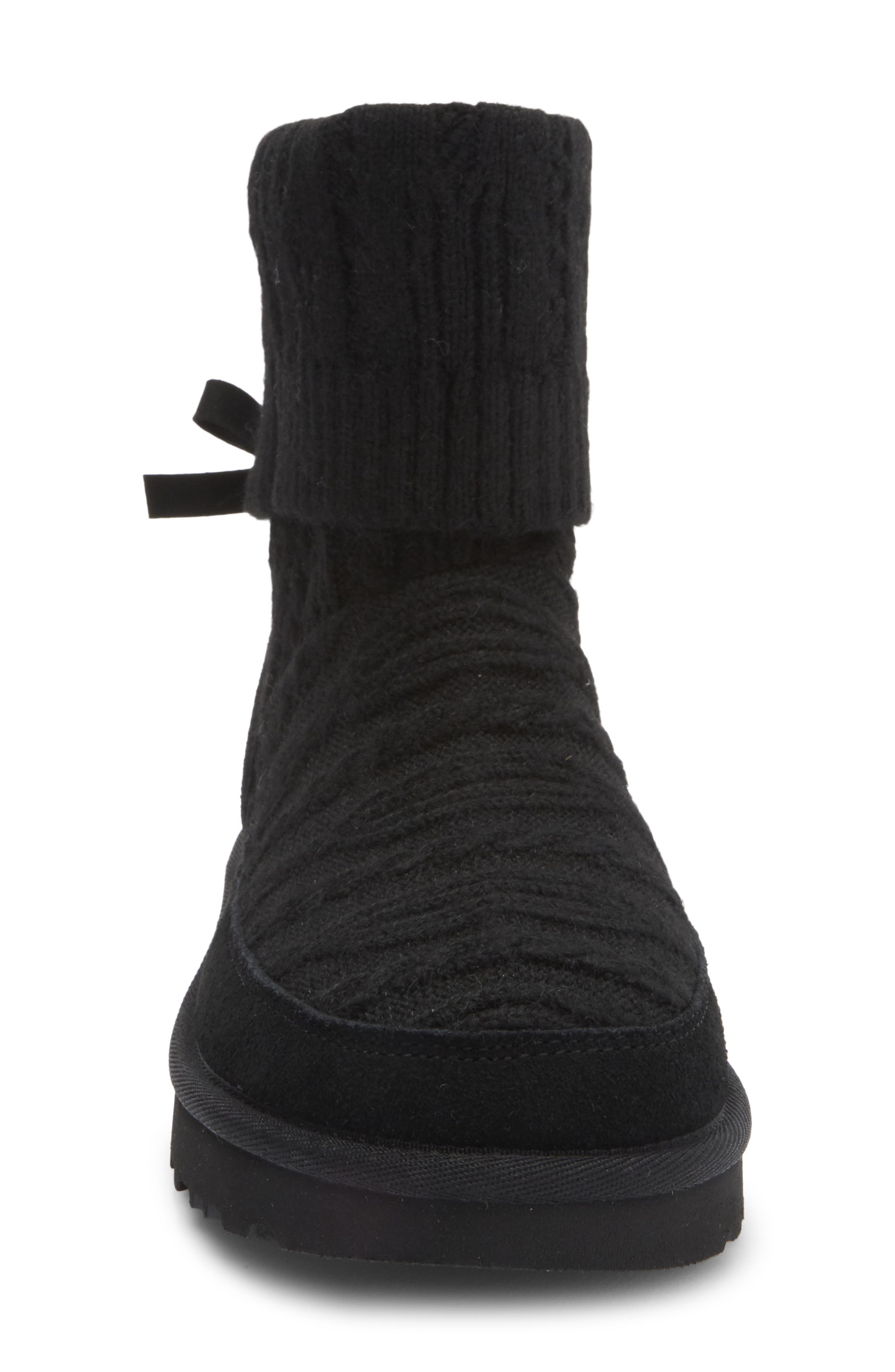 UGG<sup>®</sup> Classic Mini Cable Knit Bootie, Alternate, color, Black