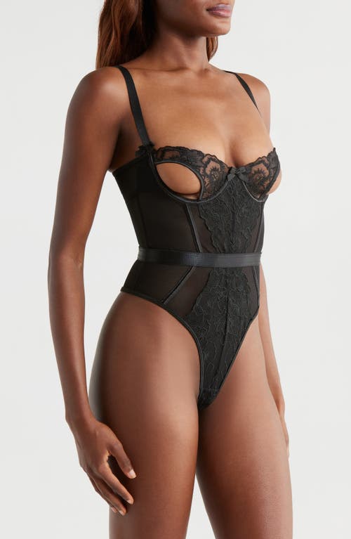 Kilo Brava Cutout Underwire Teddy In Black