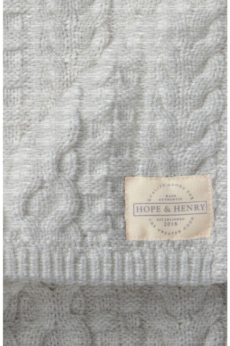 Baby Cable Knit Blanket, Unisex, Alternate, color, Gray Heather