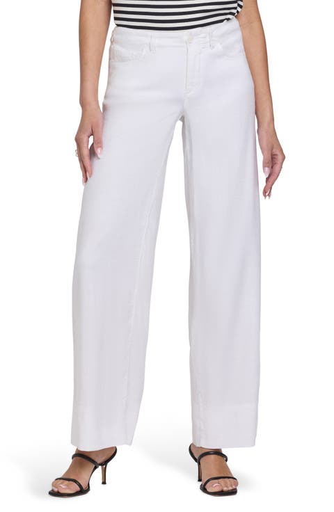 Linen Blend Wide Leg Pants (Regular & Petite)