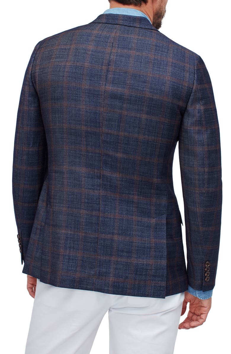 Bonobos Slim Fit Plaid Unconstructed Wool Blazer, Alternate, color,