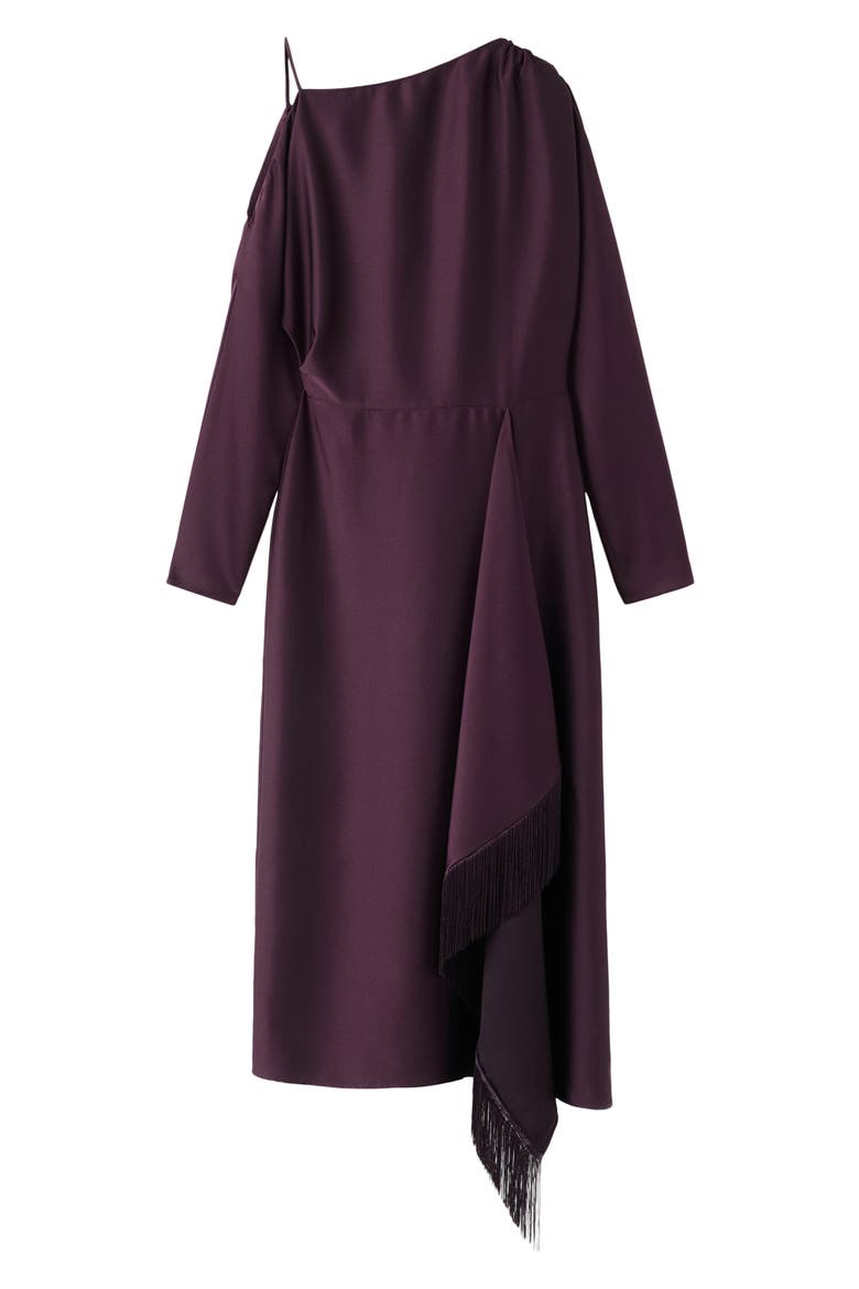 Asymmetric Long Sleeve Dress, Main, color, PURPLE