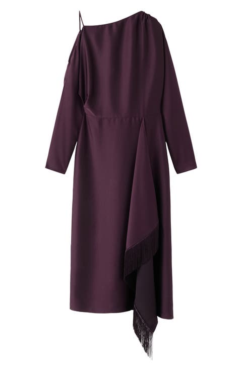 Asymmetric Long Sleeve Dress