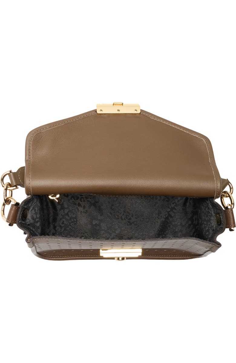 Longchamp Mademoiselle Calfskin Leather Shoulder Bag, Alternate, color, Khaki