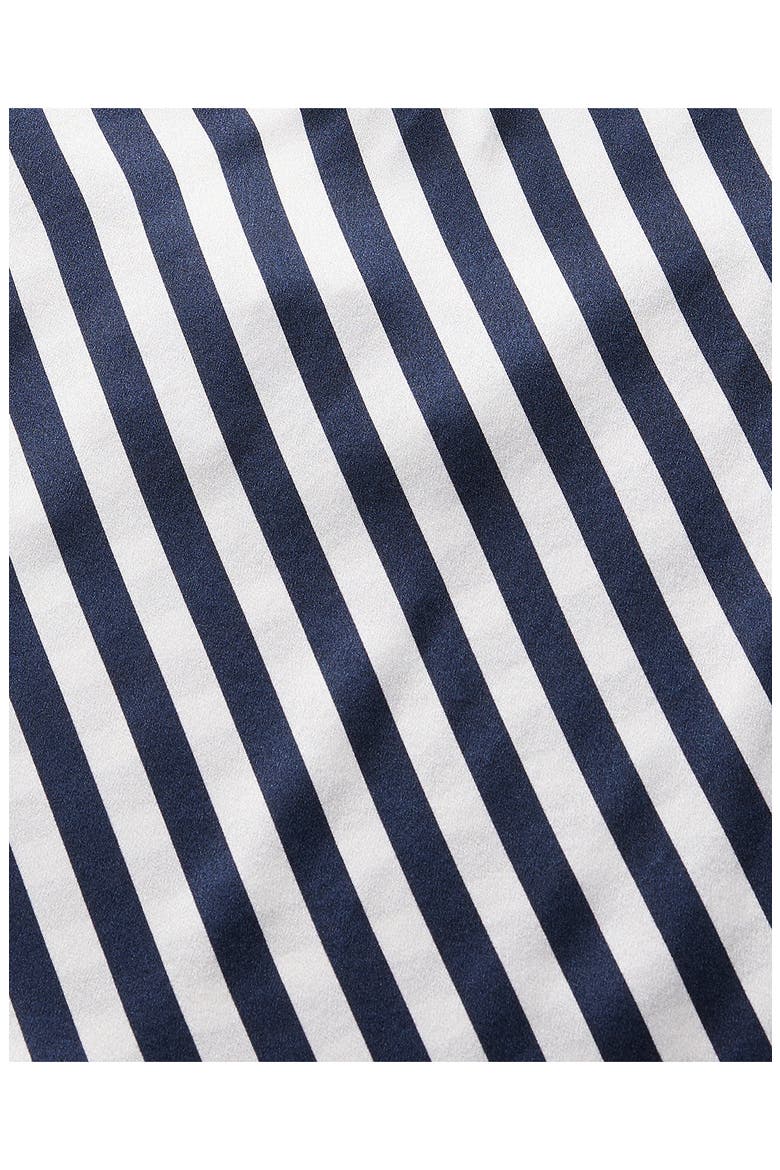 Bengal Stripe Silk Robe, Alternate, color, NAVY