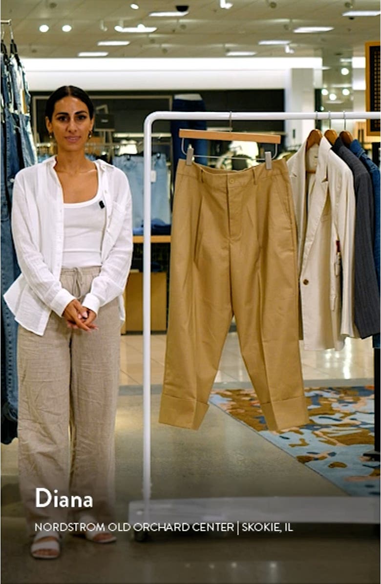 Double Faced Stretch Cotton Ankle Pants, sales video thumbnail
