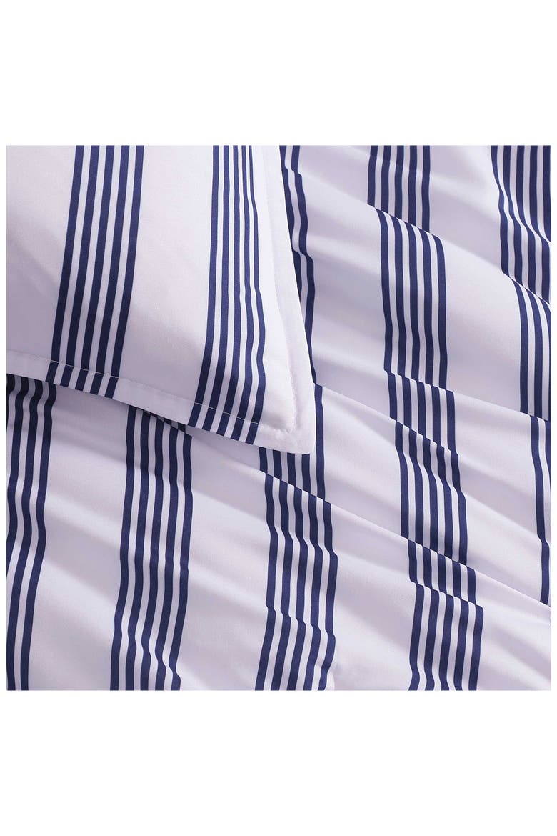 Campus Stripe 4-Piece Bedding Set, Alternate, color, WHITE/ BLUE