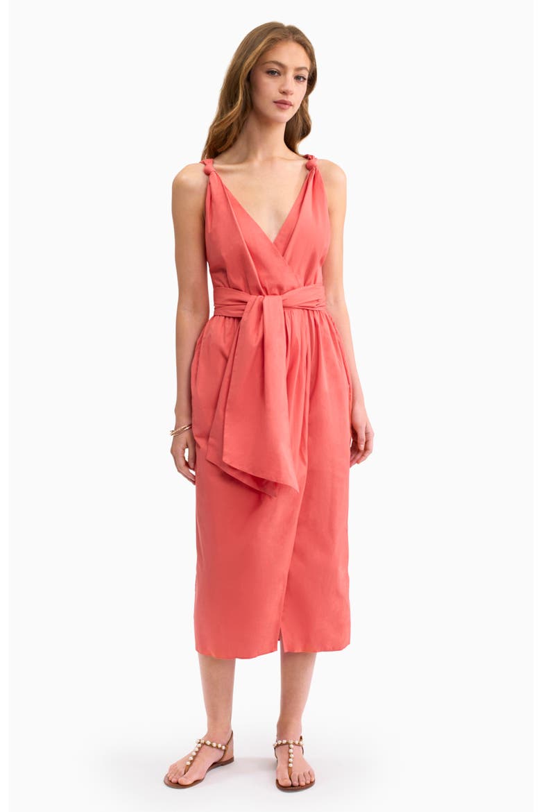 Brielle Poplin Dress, Main, color, Coral Blush