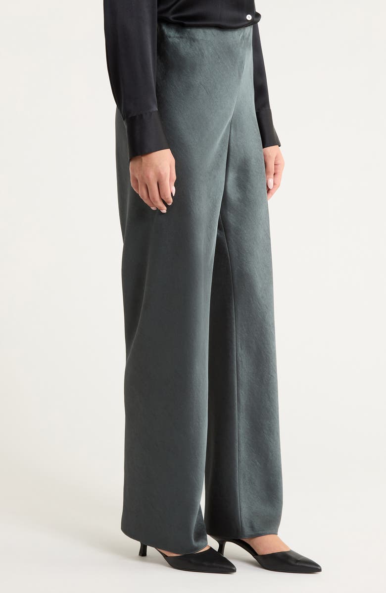 Vince Fluid High Waist Straight Leg Pants, Alternate, color, Malachite